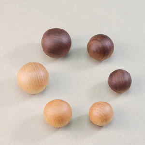 Bolas de Madera Maciza Natural sin Acabado al por Mayor, Patrón de Cubo de Bambú y Madera para Manualidades, Decoración del Hogar, Artes y Oficios - Product Image 1