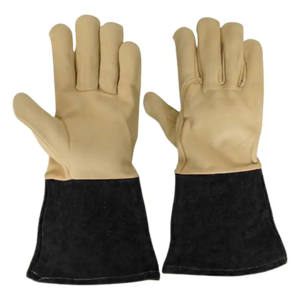 Best Performance Cowhide Grain Split Leather <b>TIG</b> <b>Welding</b> Work <b>Gloves</b> Anti-Heat Flame Abrasion Sparks Retardant Safety <b>Gloves</b> - Product Image 5