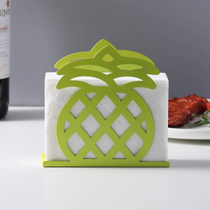 Modern Decorative Light Blue Metal Napkin Holder With Floral Design For <b>Kitchen</b> And Dining <b>Table</b> Decor Stylish Napkin Dispenser - Product Image 6