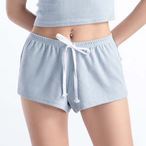 Logos personnalisés Plus Tailles Français Romantique Mignon Sweat Coton Spandex Femmes Fille Tenue Décontractée Jacquard Boxer Shorts - Product Image 5