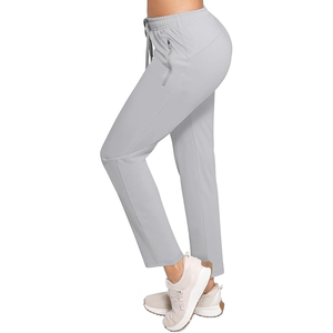 Pantalon en toile de haute qualité dernier pantalon de golf d'hiver pour femme pantalon décontracté à la taille avec cordon de serrage vente en gros à bas prix - Product Image 1