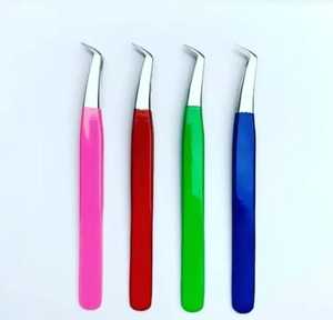 Pinzas para Extensión de Pestañas de Acero Inoxidable con Diseño de Gatito Recubiertas de Papel, Punta Serrada de 10 mm de Longitud, Puntas de Fibra, Marca Privada - Product Image 3