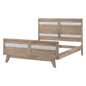 Marca SOHO, cama King de madera, superventas, muebles de dormitorio clásicos, diseño gráfico de roble, embalaje de cartón, fábrica directa de Vietnam - Product Image 3