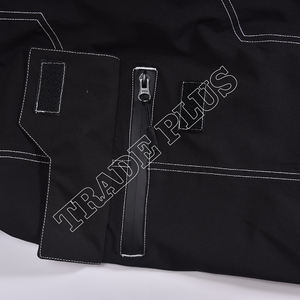 Pantalon de neige noir haute performance avec coutures contrastées blanches Multi-poches cargo Boucles de ceinture Braguette avant et poignets Cinch - Product Image 5