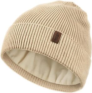 Fabrication de mode chaud Super doux doublé Beanie doux Satin doublé tricot chapeau Ski à revers casquette hiver Beanie chapeaux pour hommes femmes chapeau - Product Image 4