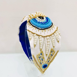 Diadema de cuentas hecha a mano de primera calidad con elegantes cuentas coloridas para mujeres y niñas, accesorios para el cabello a la moda, ligeros y cómodos - Product Image 6