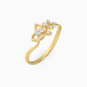 Anillo de oro de lujo con pétalos de diamante de circón cortado, joyería fina elegante, accesorio de moda para mujer, chapado en rodio, perfecto para fiesta - Product Image 6