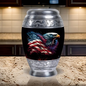 Urnes de crémation pour adultes à imprimé aigle patriotique pour souvenir cendres commémoratives urnes funéraires en gros bocaux décoratifs conceptions personnalisées - Product Image 2