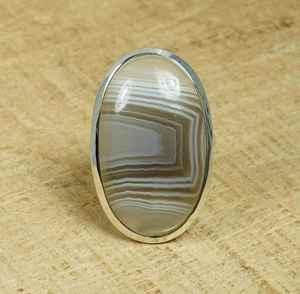 Bague de fiançailles pour femme en argent sterling 92,5 avec pierre naturelle au design fantaisie, cadeau - Product Image 1