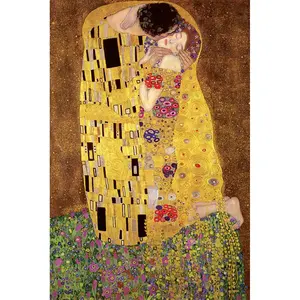 Póster 'El Beso' de Gustav Klimt, Inspirado en el Art Deco, para Decoración de Pared - Product Image 4