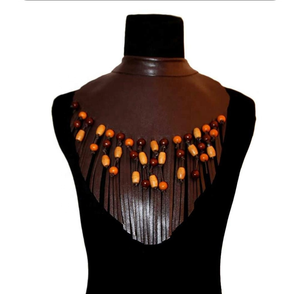 Gargantilla de piel sintética para mujer de la mejor calidad, estilo Vintage de tendencia con cadena de eslabones para fiesta, boda, accesorios de moda - Product Image 4