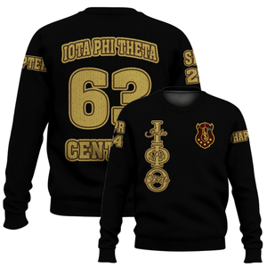 Iota Phi Theta 1963 pull Chenille lettre acrylique tricot pull grec fraternité vêtements Premium vêtements d'hiver - Product Image 6