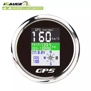 Velocímetro GPS multifunción Digital de acero inoxidable resistente al agua de alta calidad con cara negra de 3-13 "y 85 mm para marina y automotriz - Product Image 1