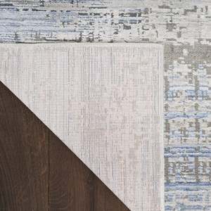 พรมปูพื้นในร่มโพลีเอสเตอร์สีน้ำเงินเทา ขนาด 2'2 x 8' รุ่น Nourison Abstract Hues สไตล์โมเดิร์น - Product Image 2