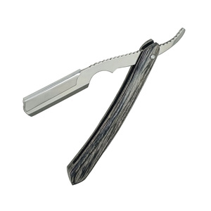 Rasoir de barbier à logo personnalisé, ensemble de rasoirs droits, manche pliable avec qualité Beauty, acier inoxydable, lame 9cr13, ciseaux tranchants - Product Image 4