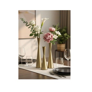 Florero de Metal a Precio de Mayoreo Disponible en Diseños Metálicos de Lujo, Florero Utilizado en Bodas, Fiestas y Decoración del Hogar - Product Image 4