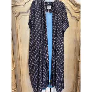 ANAYA One-Size Boho Button Through <b>Duster</b> Breathable Cotton Silk Ajrakh Custom Designed Casual Day Clothes XS to Large - Product Image 1