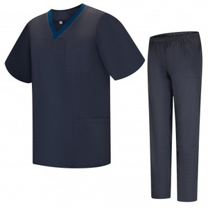 Plus Size Unisex Denim Hospital <b>Scrubs</b> <b>Sets</b> for Women Medical Nursing <b>Scrubs</b> - Product Image 2