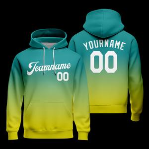 Sudadera con capucha de béisbol de poliéster y algodón con logotipo OEM, sudaderas con capucha de béisbol esenciales para mujer con degradado de número de nombre personalizado - Product Image 2