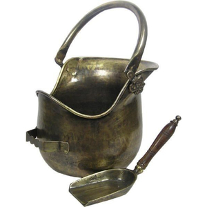 Seau à charbon et à cendres en fer galvanisé artisanal, seau à charbon en métal noir de haute qualité pour la maison et le jardin - Product Image 5