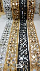 Designs élégants en dentelle brodée pour vêtements et robes Beaux lacets brodés pour vêtements Sarees et textiles de maison - Product Image 6