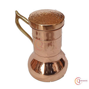 Pichet en cuivre Design unique Finition de l'ombre en verre Pichet de service à eau bien poli Disponible en forme et taille personnalisées - Product Image 6