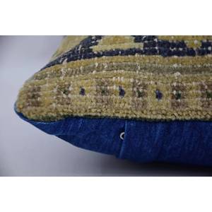 Vintage Pattern 12x12 Inch Beige Wool Kantha Mosaic Paisley Paneled Grape Patchwork <b>Pillow</b> Woven Technique - Product Image 4