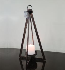 Bougeoir pilier en métal vintage fait à la main support de décoration de table en fer pour la maison jardin pendaison de crémaillère de noël - Product Image 2