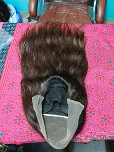 Venta al por mayor de pelucas de cabello humano de colores HD encaje frontal marrón púrpura colores vibrantes suave aspecto natural pelucas duraderas para mujeres - Product Image 2