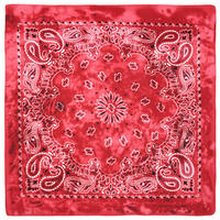 Lot de 4 foulards bandanas carrés en polyester recyclé, imprimé personnalisé Hip Hop, tie-dye dégradé, motif cachemire, doux pour la peau et durables