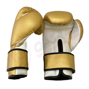 Patchwork de couleur jaune noir taille adulte personnalisé en cuir Pu poinçonnage Arts martiaux Kickboxing gants de boxe - Product Image 3