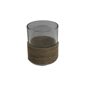 Modern Design Classic <b>Decorative</b> Glass Votive <b>Jar</b> Brown Color with Embossed Iron Home Christmas Party Tabletop Wholesale Bulk - Product Image 5