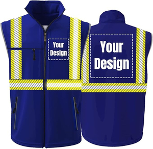Vêtements de sécurité réfléchissants Haute visibilité Veste de sécurité ignifuge en polyester Vêtements de travail Uniformes Unisexe Sans manches Respirant - Product Image 2