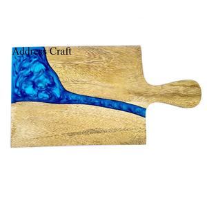 Nouvelle arrivée de blocs à découper en bois et en résine en forme de rectangle planche à découper en résine en gros ustensiles de cuisine en bois d'acacia planches à fromage - Product Image 5