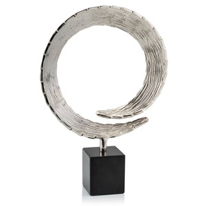 Objet de table rond en argent élégant, design moderne et élégant, accent décoratif de haute qualité pour la maison ou le bureau contemporain, en provenance d'Inde - Product Image 5