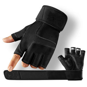 Look elegante Guantes de levantamiento de pesas Entrenamiento de ajuste cruzado Protección de Palma Entrenamiento Medio dedo Gimnasio Guantes de fitness - Product Image 1