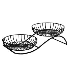 Bol en fer minimaliste pour fruits et légumes, organisateur de rangement polyvalent pour la maison et la cuisine, style contemporain - Product Image 4