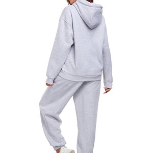 Chándal de Color liso de alta calidad para mujer, ropa de calle, recién llegado, chándal de algodón 100% informal personalizado para adultos para mujer - Product Image 2