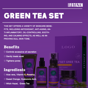 GUOCUI BIO <span class=keywords><strong>TECH</strong></span> Fabricante OEM/ODM, Set de Cuidado de la Piel de 4 Piezas con Té Verde Antioxidante, Reparación Suave del Acné, Control de Grasa y Reducción de Poros - Product Image 3