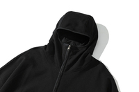 Nouvel an hiver brodé séchage rapide Streetwear col roulé visage masqué col haut col Vintage haute qualité lavage à l'acide hommes