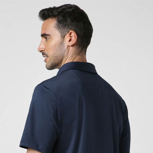 Camiseta Polo Premium para Hombre, Sin Costuras, Elástica, Transpirable, de Algodón, con Estampado Personalizado, Patrón Sólido, Logotipo Bordado, Manga Corta - Product Image 6