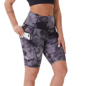 Pantalones cortos de gimnasio de verano de alta calidad Scrunch Butt Lift Booty Yoga Design Venta al por mayor Ropa deportiva transpirable de cintura alta Bolsillos sin costuras - Product Image 1