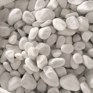 Guijarros de Mármol Blanco Cristal, Piedra Natural Redonda para Paisajismo y Decoración Interior y Exterior - Product Image 1