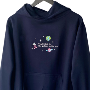 Sweat à capuche brodé Galaxy Vous le trouverez à l'intérieur de vous Sweat à capuche unisexe Streetwear oversize Pullover Fleece Cotton Soft Warm Aesthetic Hoodie - Product Image 5