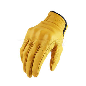 Guantes de Motociclismo de Cuero Vacuno Genuino - Alta Calidad, Resistentes al Calor, Duraderos y Transpirables, Sin Silicona - Product Image 2