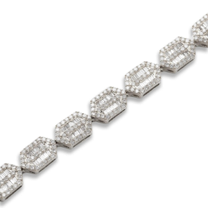 Pulsera de cadena fina de Plata de Ley 925 de lujo para hombre y mujer, estilo Hip Hop, corte de Baguette brillante, diamantes cultivados en laboratorio, regalo perfecto - Product Image 4