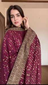 Beautiful Party Wear <b>Top</b>-sharara And Dupatta With Thread With <b>Sequence</b> Work - Product Image 5