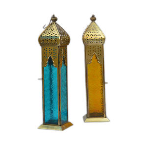 Lanternes marocaines de qualité fraîche, design suspendu, finition dorée, lanternes à bougies, lanternes à bougies chauffe-plat de formes multiples - Product Image 6