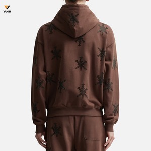 Último diseño Logotipo personalizado 350G Fleeced Cotton Full Zip up Heavyweight Hoodie Fabricante Zipper Luxury Hoodie - Product Image 4