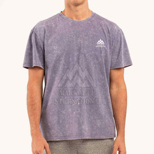 T-shirts pour hommes en tissu respirant, style streetwear, délavés à l'acide, très vendus, légers - Product Image 1